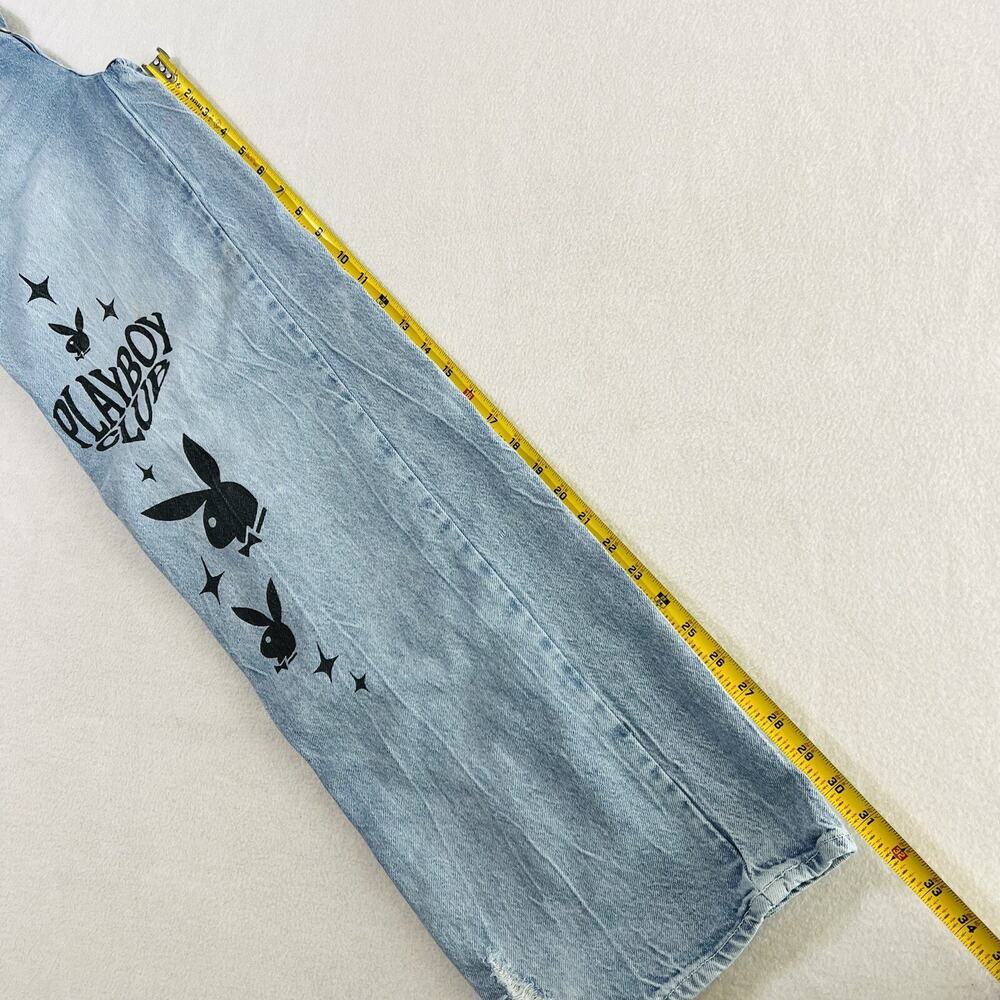 Playboy by PacSun Size 23 Eco Super Distressed High Waisted Baggy Jeans - Picture 6 of 15